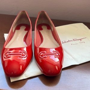 Ferragamo Red Ballet Slippers
